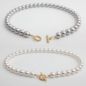 스와로브스키 진주목걸이 14K 925실버 흑진주 데일리 레이어드 악세사리 기념일