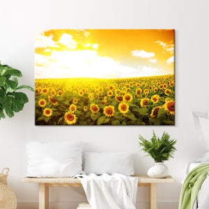 해바라기 액자 돈들어오는 그림 거실 인테리어 재물복 해바라기밭 53x41