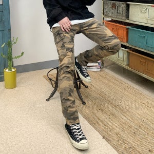 남자 밀리터리 스판 카고 바지 빅사이즈 남성 2XL 3XL 4XL 5XL