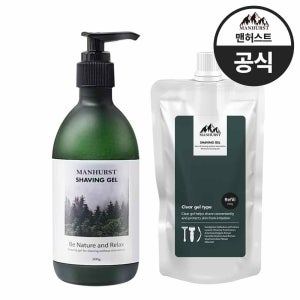 트러블 안나는 맨허스트 쉐이빙폼 쉐이빙젤 면도젤 면도크림 300g+리필 250g