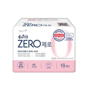 깨끗한나라 순수한면 제로 울트라 소형 18P 생리대