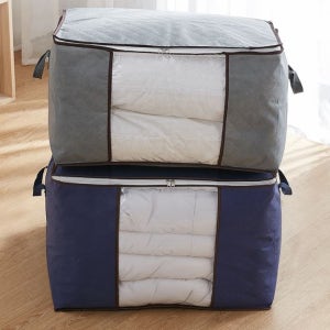 이불정리함 대용량 공간활용 언더베드 수납함 침대밑 옷 보관함 패브릭 가로형60x40x35