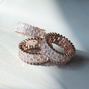 라퐁텐 브릭스 지르코니아 큐빅 바게트 링 반지