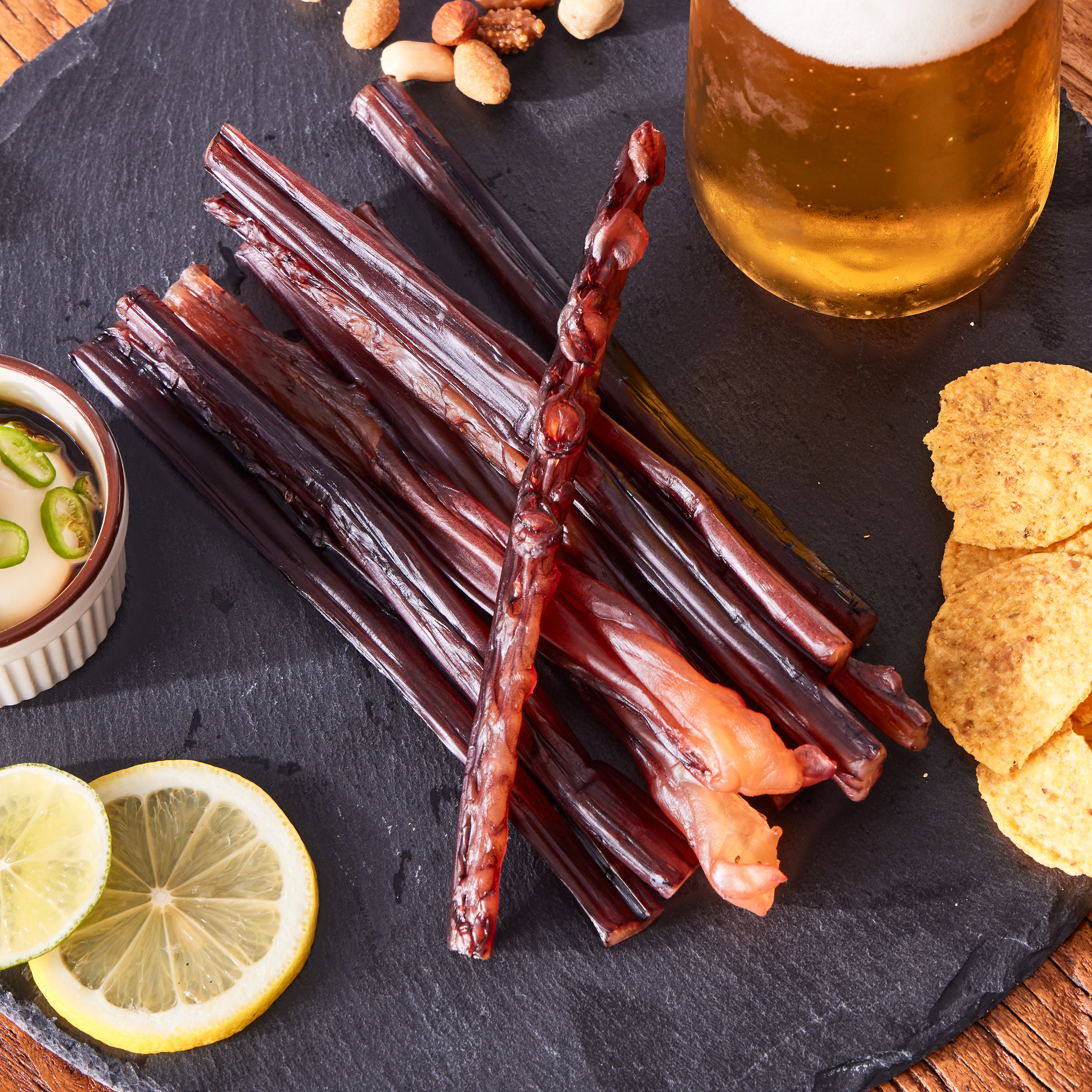 Jumbo Squid Legs, Soft Long Legs, Octopus Legs, Imitation Dried Octopus for Camping Snack, Beer Snack 150g