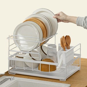 살림일기 식기건조대 2단 설거지 그릇 스텐 싱크대선반