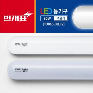 LED일자등 십자등 형광등 등기구 30W, 주광색