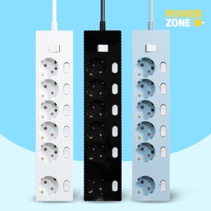 6구 개별 멀티탭 1.5m 국산 접지 멀티콘센트 16A