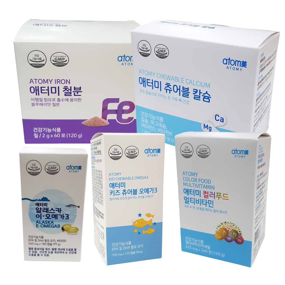 애터미 철분(Atomy IRon) 블루베리맛 2g 60포 외 유산균 등 선택
