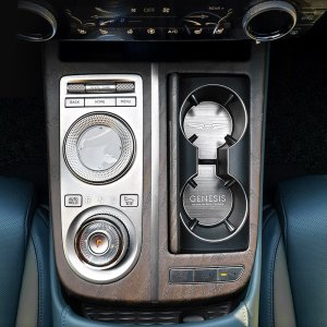 신형 제네시스 올뉴 G80 전용 메탈 컵홀더 도어캐치 플레이트 실내튜닝 인테리어 몰딩용품