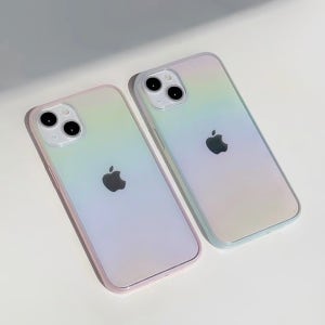 오로라 홀로그램 아이폰 하드 아이폰 13 미니 케이스