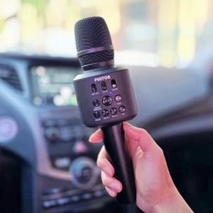 펜톤 RIKE 차량용 블루투스 마이크 노래방 차량 무선 휴대용 자동차 캠핑 차박 듀얼