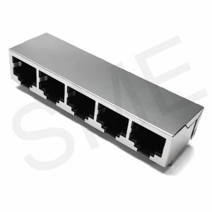 FX-W-036 RJ45 1X5 네트워크 멀티포트커넥터 모듈러잭 PCB 앵글타입