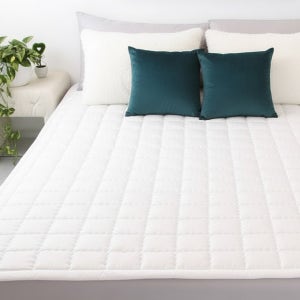 순면 화이트 누빔 침대패드 S SS D Q