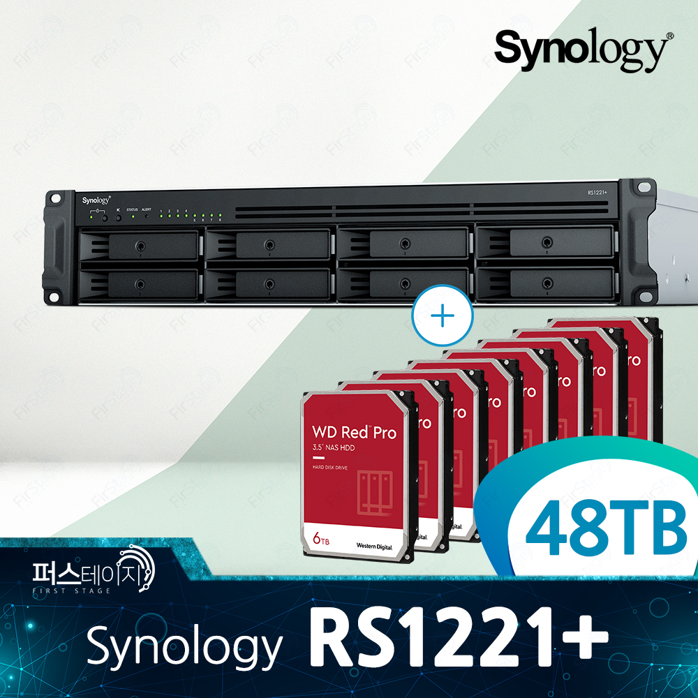 시놀로지 RS1221+ / 48TB (6TB x 8) WD RED Pro 5년 보증