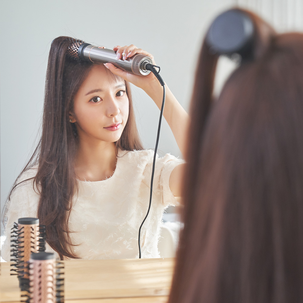 유닉스 에어브러쉬 빗드라이기 헤어롤드라이기 롤빗고데기