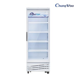 청우냉열 업소용 수직 밀키트 냉동고 직냉식 소주 컵 수직형 냉동 쇼케이스 CW-470DFS
