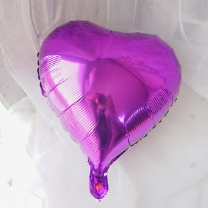 18인치 퍼플하트 은박풍선 / 하트 풍선 장식 생일 파티 용품 홈파티 용품 파티룸 꾸미기 여친 생일 이벤