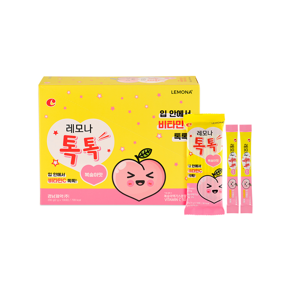 레모나톡톡 2g x 100포 / 팝핑 레모나 어린이 <b>비타민</b> 간식