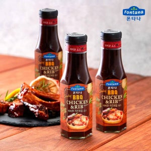 폰타나 스모키 비비큐 치킨&립소스 285g 3병