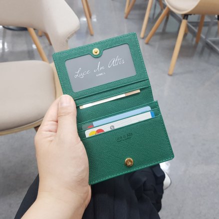이니셜각인 사피아노 소가죽 명함 지갑 카드 명품 수제지갑 군인 남자 여자 커플지갑 선물