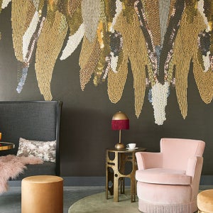 슈슈 올슨베이라 스팽글 비즈 화려한 뮤럴벽지