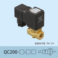 8A Rc1/4 QC200 (다목적용 2포트, 직동 포핏형) 신영제어기 유체제어 솔레노이드밸브