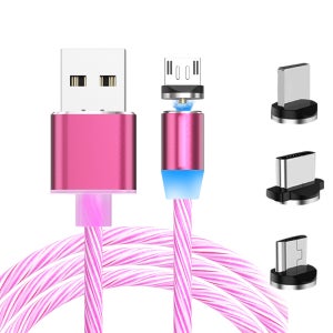 3in1 LED자석 C타입고속충전케이블 1M 5핀 8핀 휴대폰 스마트폰 핸드폰 멀티 충전선