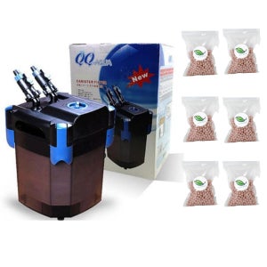 QQ아쿠아 외부여과기 BC1500 섭스여과재 + 6리터