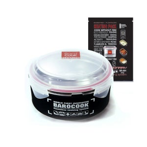 바로쿡 발열도시락 원형 900ml 발열용기 백패킹 비화식 다목적 용기 BC-010