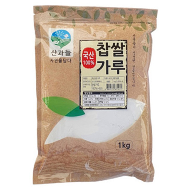 국산찹쌀가루 1kg (새롬푸드) 백옥분 가루찹쌀 / 건식