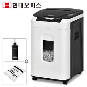 현대오피스 200매 자동급지 문서세단기 PK-203AF 저소음 서류 파쇄기 사무실 세절기