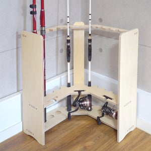 국내제작 코너형 멀티 낚시대거치대 로드거치대 진열대 릴낚시받침대 낚시대받침대