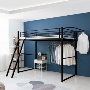 미코퍼니처 비앙카 철제 벙커침대 SS(슈퍼싱글), 블랙