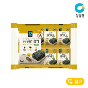 청정원 들기름 바사삭김(파래김) 4g x 16봉, 2개