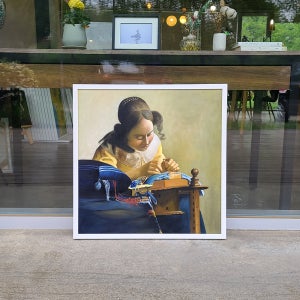 레이스 뜨는 여인 - 요하네스 베르메르 중형 유화그림 명화