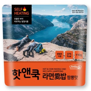 핫앤쿡 해물짬뽕라면밥 110g 종류선택가능 더온 발열도시락 전투식량 비상식량