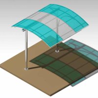 대구 경북경남 아치형 캐노피 1000×1000mm, 차양 비막 비가림막 폴리카보네이트 렉산