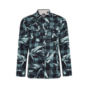 오닐 바이오레이터 패턴 셔츠 - 551308 VIOLATOR PATTERN FLANNE - 6990 GREEN AOP W/BLACK