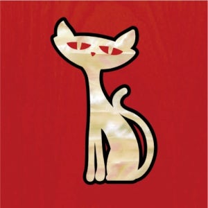 인레이 스티커 Rocat White Pearl 고양이