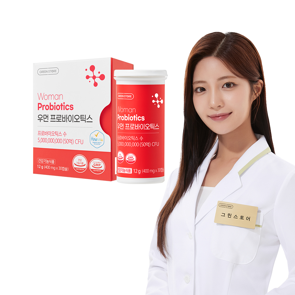 <b>그린스토어</b> 우먼 <b>프로바이오틱스</b> 30캡슐, 1개