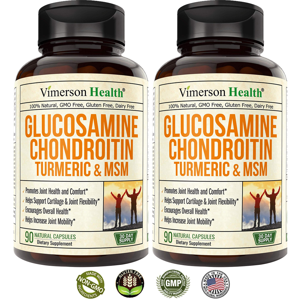 글루코사민 콘드로이친 강황 MSM 보스웰리아 90캡슐 2팩 비머슨헬스