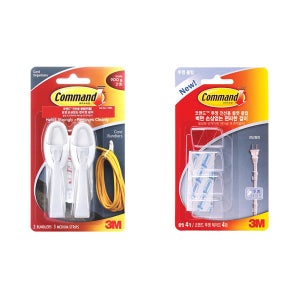 3M 코맨드 전선용 클립 번들 17304 투명 플랫 전선용 클립 17305