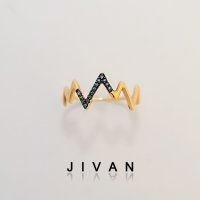 JIVAN 블루다이아 반지 14k 18k