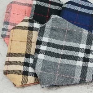 미네끄네 고급체크무늬입체마스크 필터교체형 물세탁 고급포장 연애인