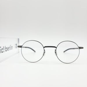 아이씨베를린 46사이즈 하늬바람 Black 원형 고도근시 독일안경테