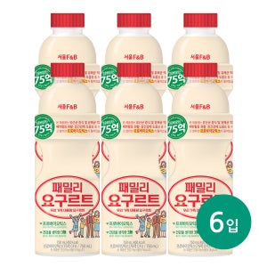 서울에프엔비 대용량 패밀리 요구르트 750mL X 6입