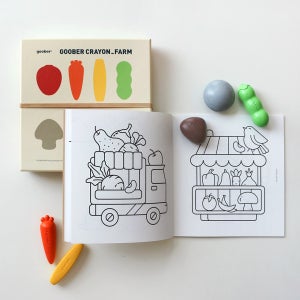 구버 goober 팜 8색 유아 베이비 돌아기 크레용 손에안묻는 크레파스 미술놀이