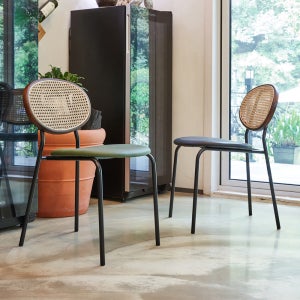 EZD-006 /철제 인테리어 카페 라탄 의자 이지가구몰