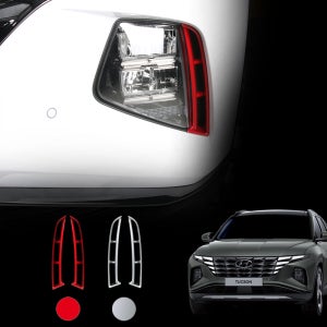 투싼 NX4 튜닝 에어홀 가니쉬 레드 카본 차량 용품