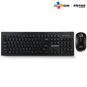 ONG ENTUS OGN-WKM20 무선키보드 마우스 세트 블랙 2.4G 멤브레인 해킹방지 저소음 생활방수 설계 멀티미디어 절전기능 옵티컬 1600DPI 4버튼 게임 사무용